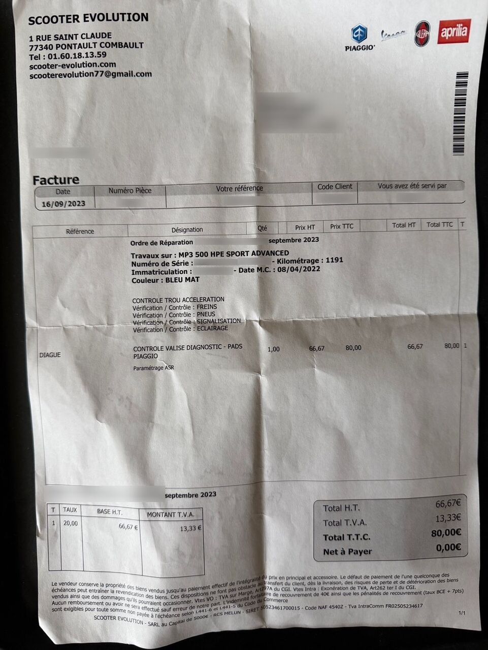 Photo PIAGGIO MP3 500 HPE