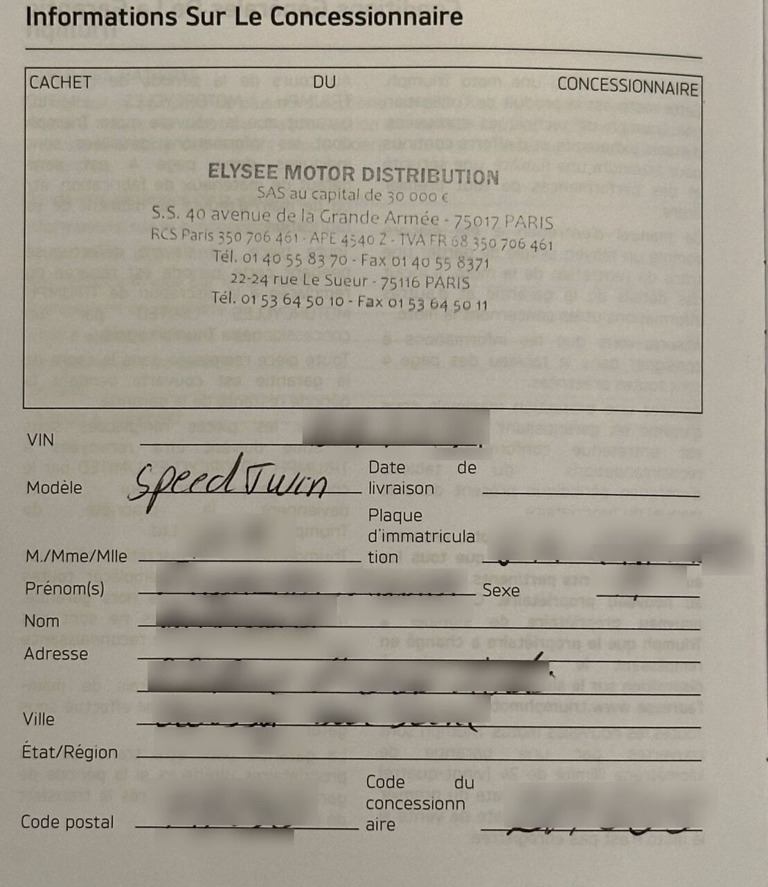 Photo TRIUMPH SPEED TWIN RED