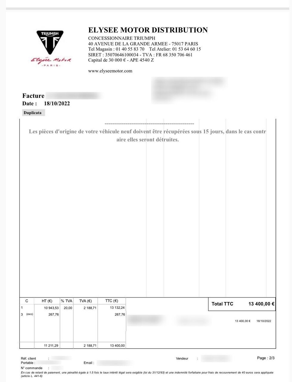 Photo TRIUMPH SPEED TWIN RED