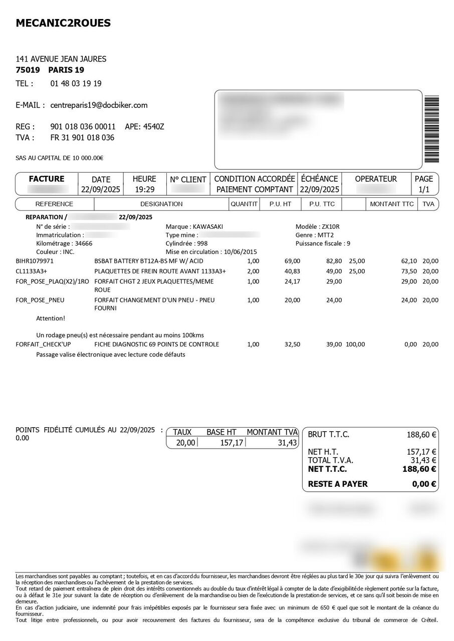 Photo KAWASAKI NINJA ZX-10R