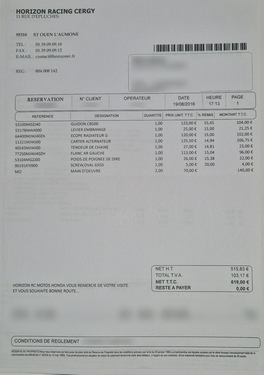 Photo HONDA CB 500 F A2 ABS