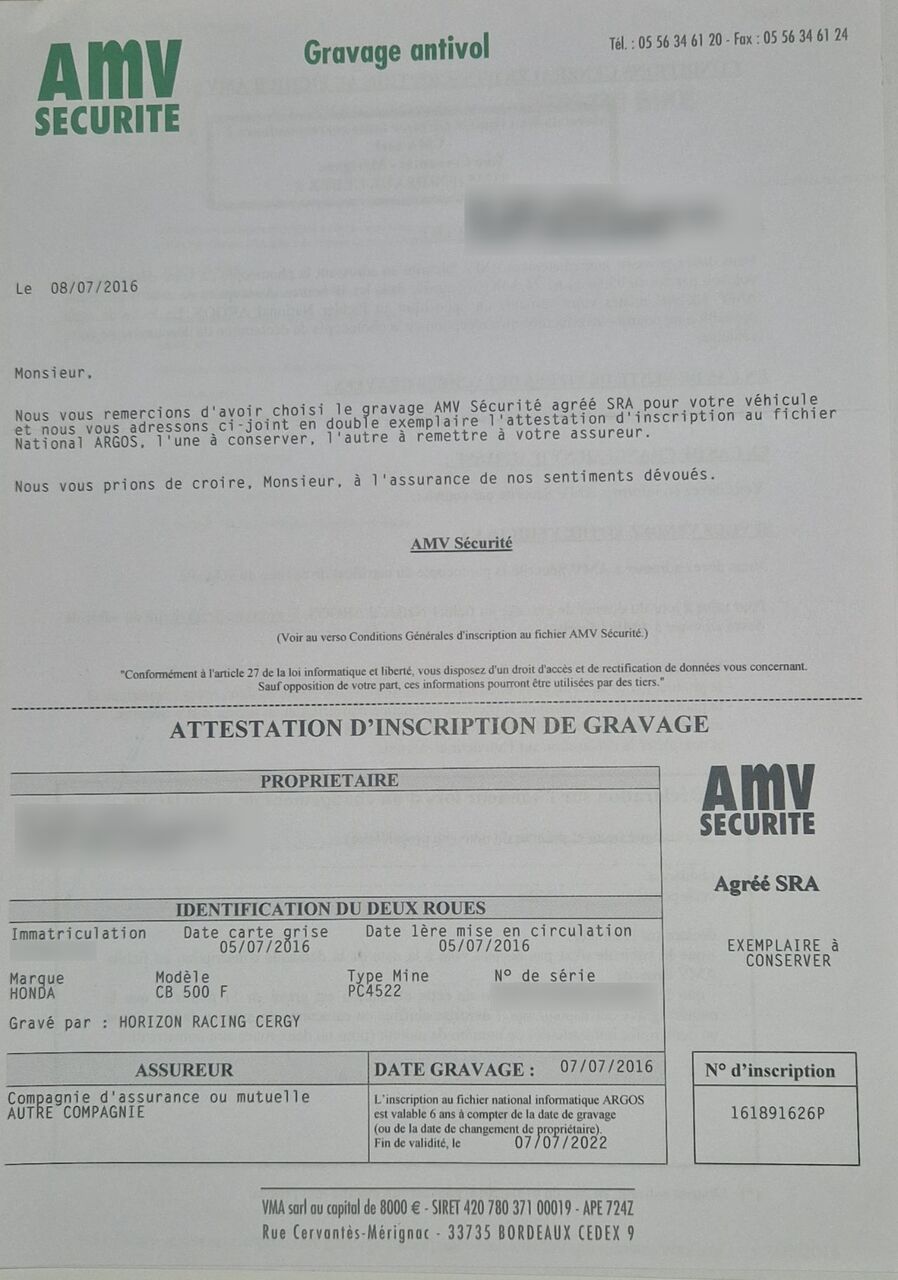 Photo HONDA CB 500 F A2 ABS