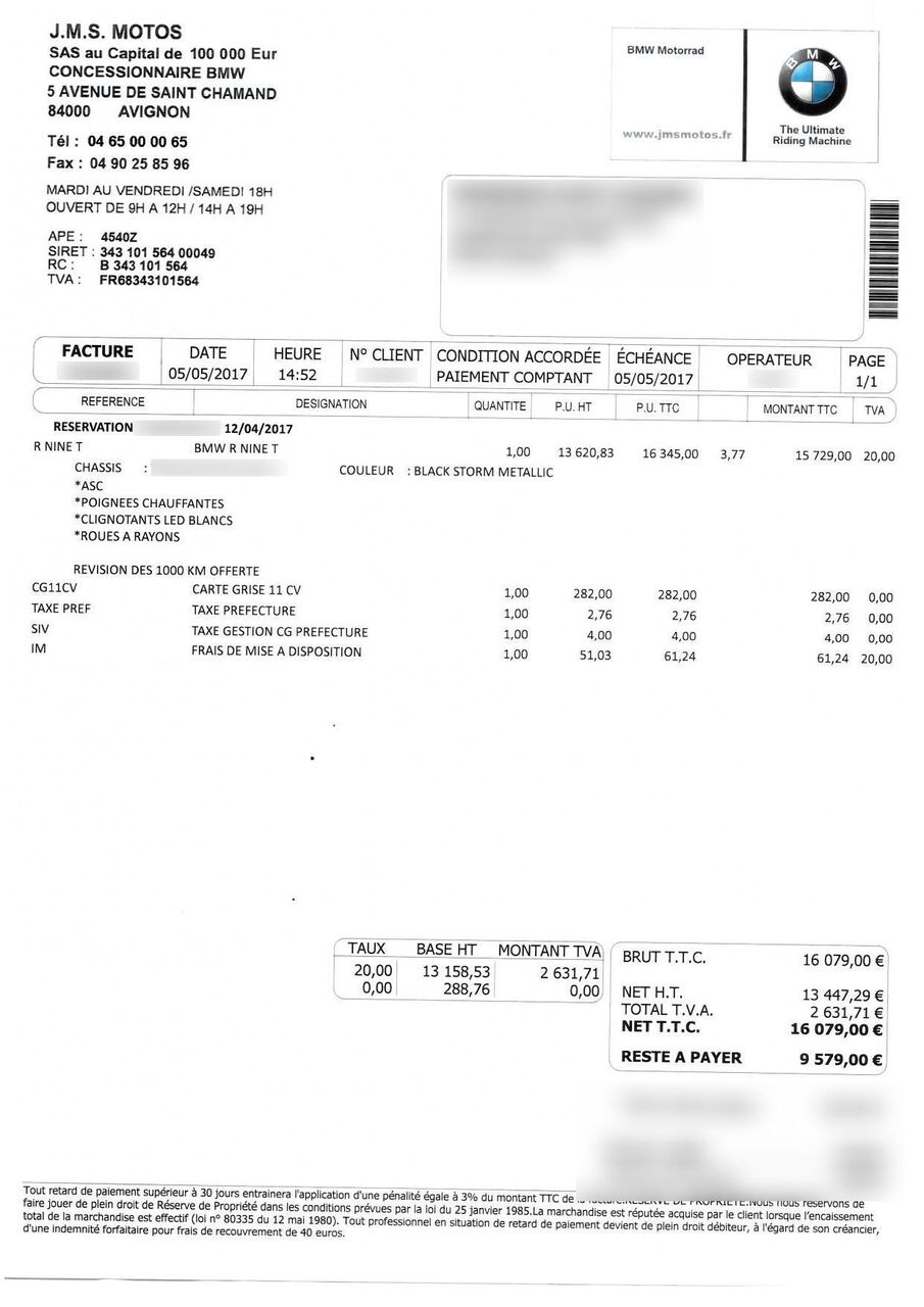 Photo BMW R NINE T 1200 ABS