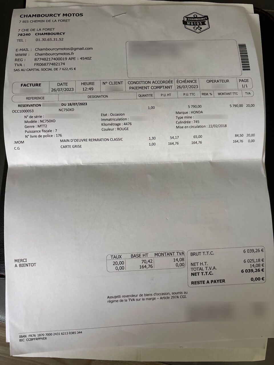 Photo HONDA NC 750 X DCT