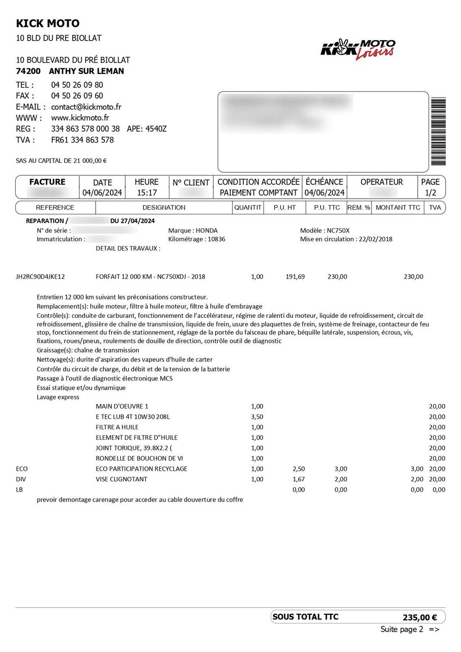 Photo HONDA NC 750 X DCT