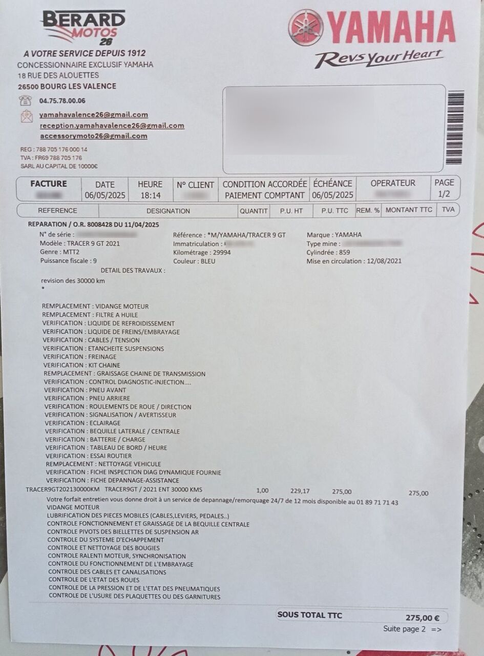 Photo YAMAHA TRACER 9 GT ABS