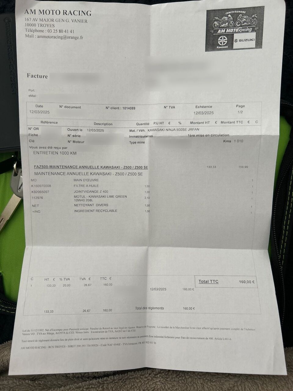 Photo KAWASAKI NINJA 500 SE