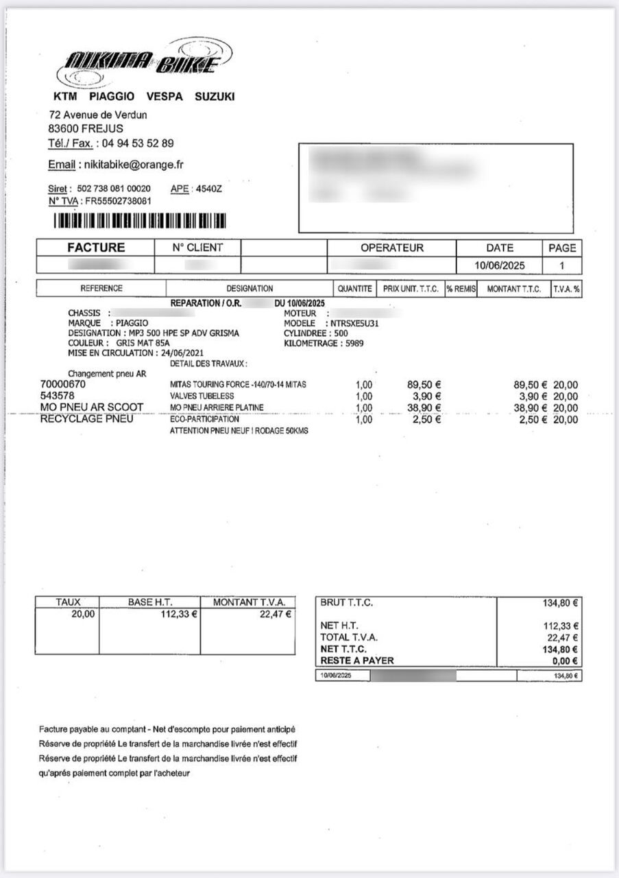 Photo PIAGGIO MP3 500 HPE E5