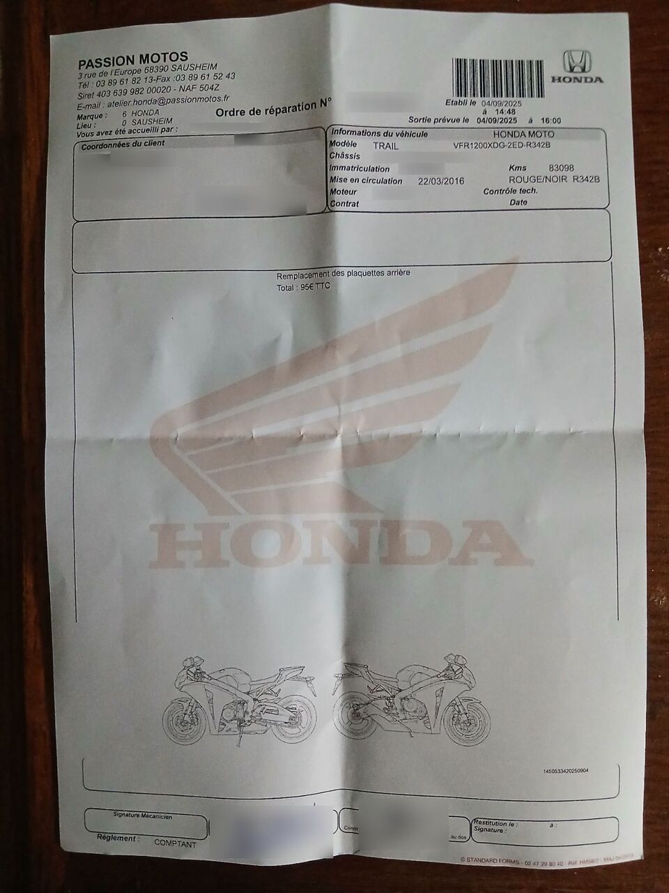 Photo HONDA VFR 1200 X