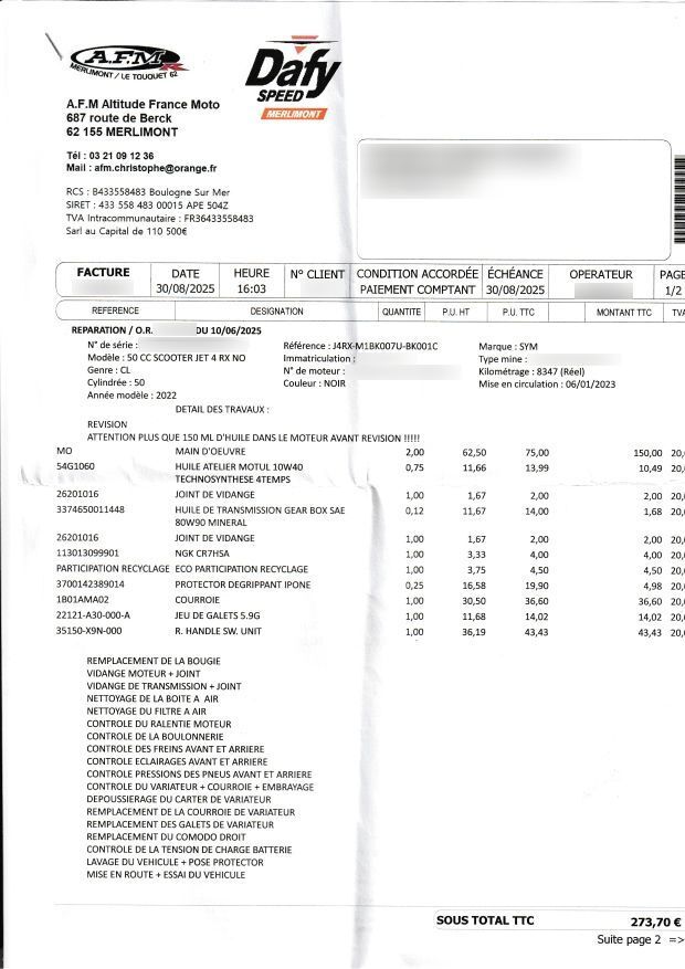 Photo SYM JET 14 50 RX