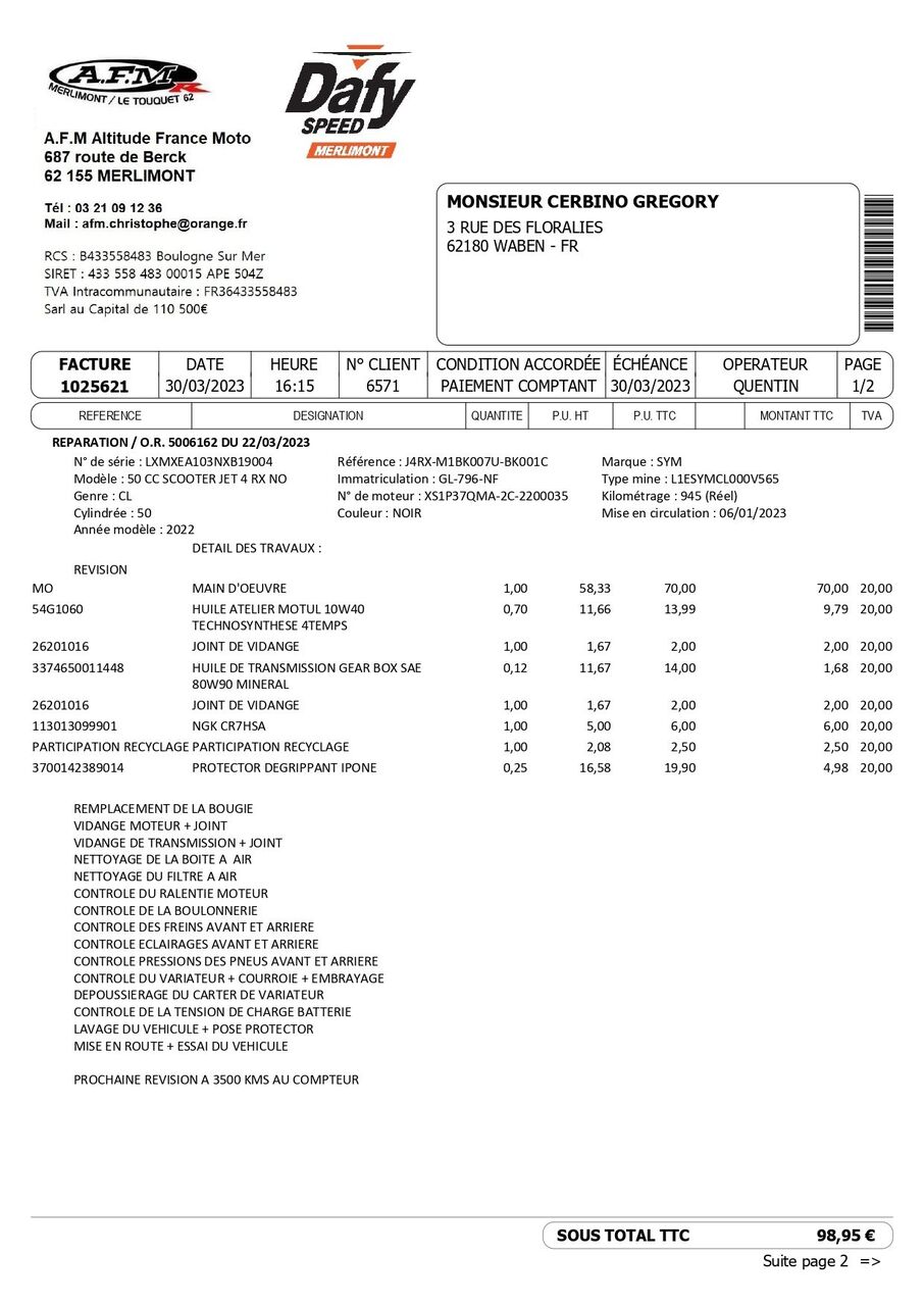 Photo SYM JET 14 50 RX