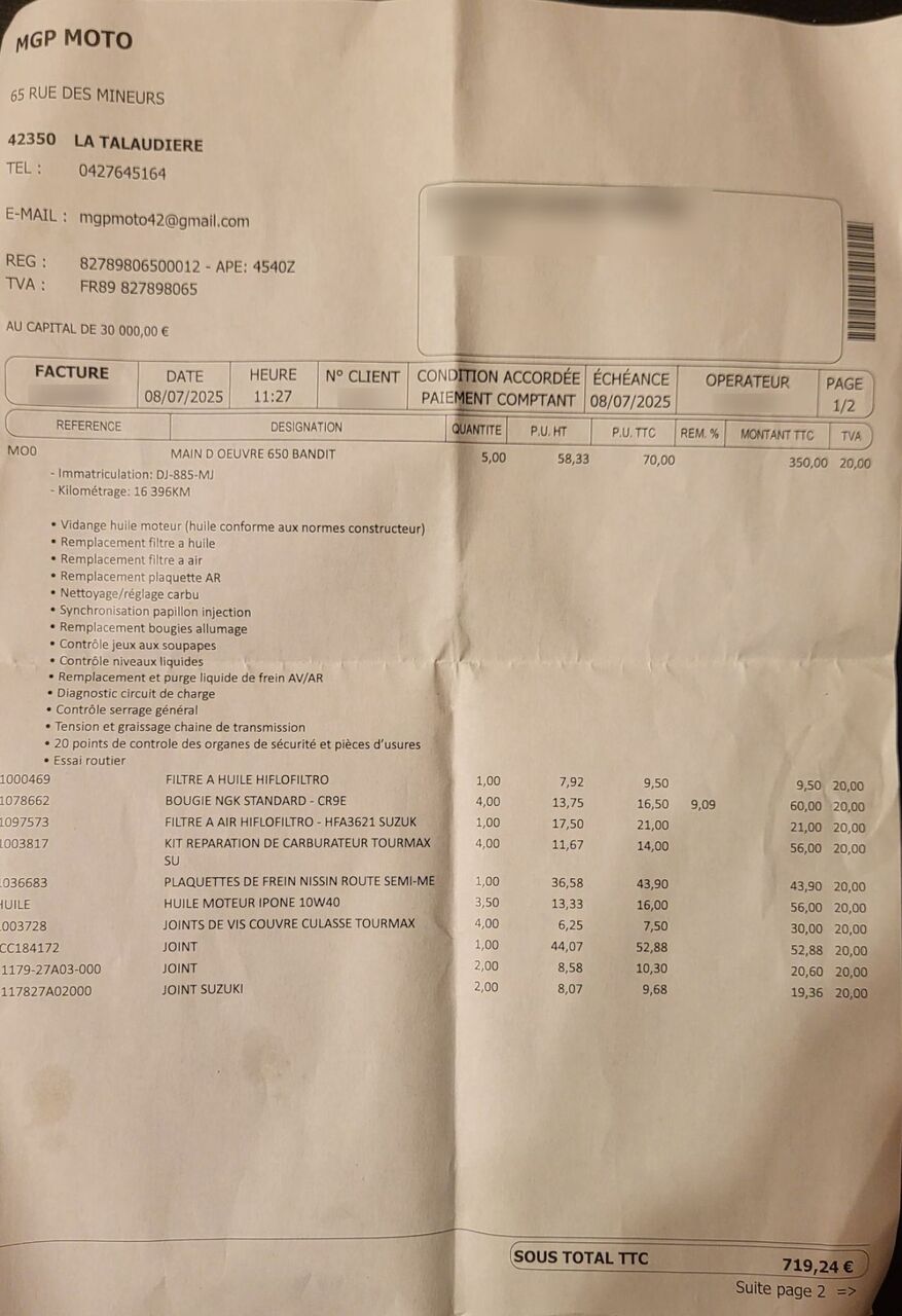 Photo SUZUKI BANDIT 650 S