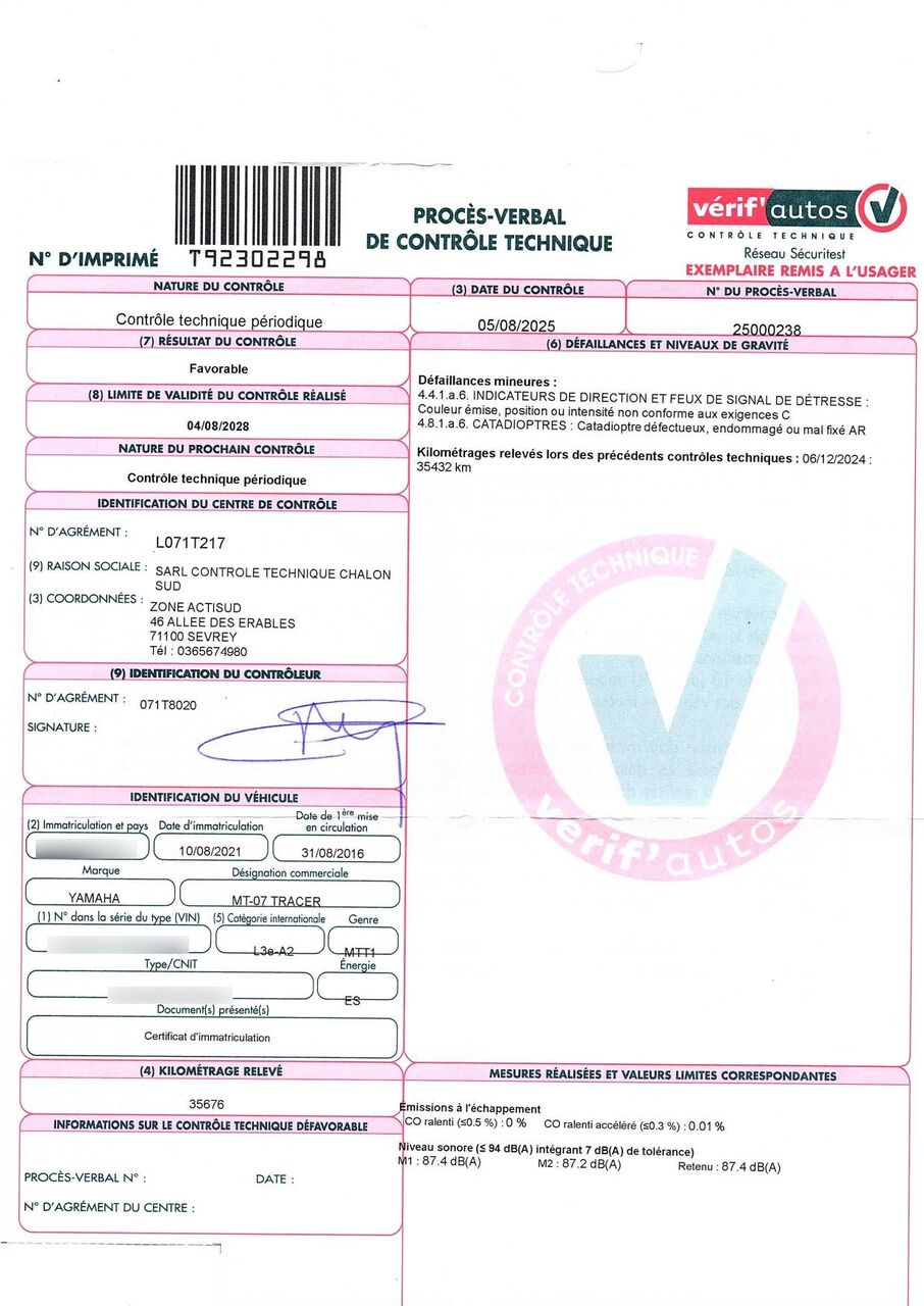 Photo YAMAHA TRACER 700 A2