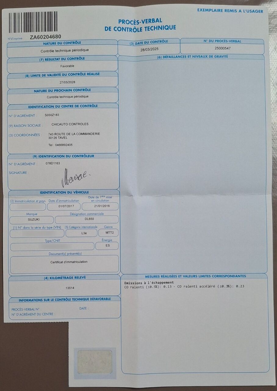 Photo SUZUKI VSTROM 650 FULL