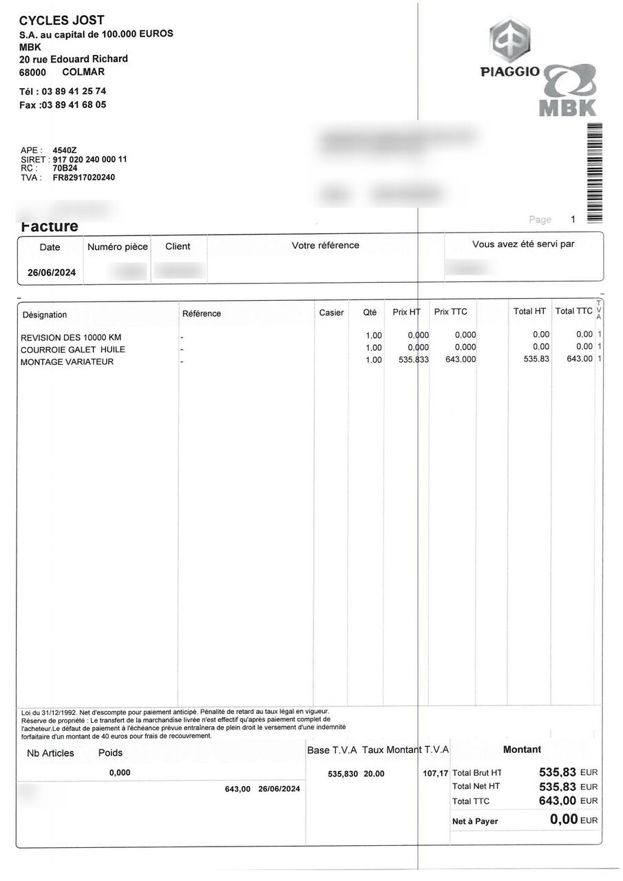 Photo PIAGGIO MP3 530 HPE