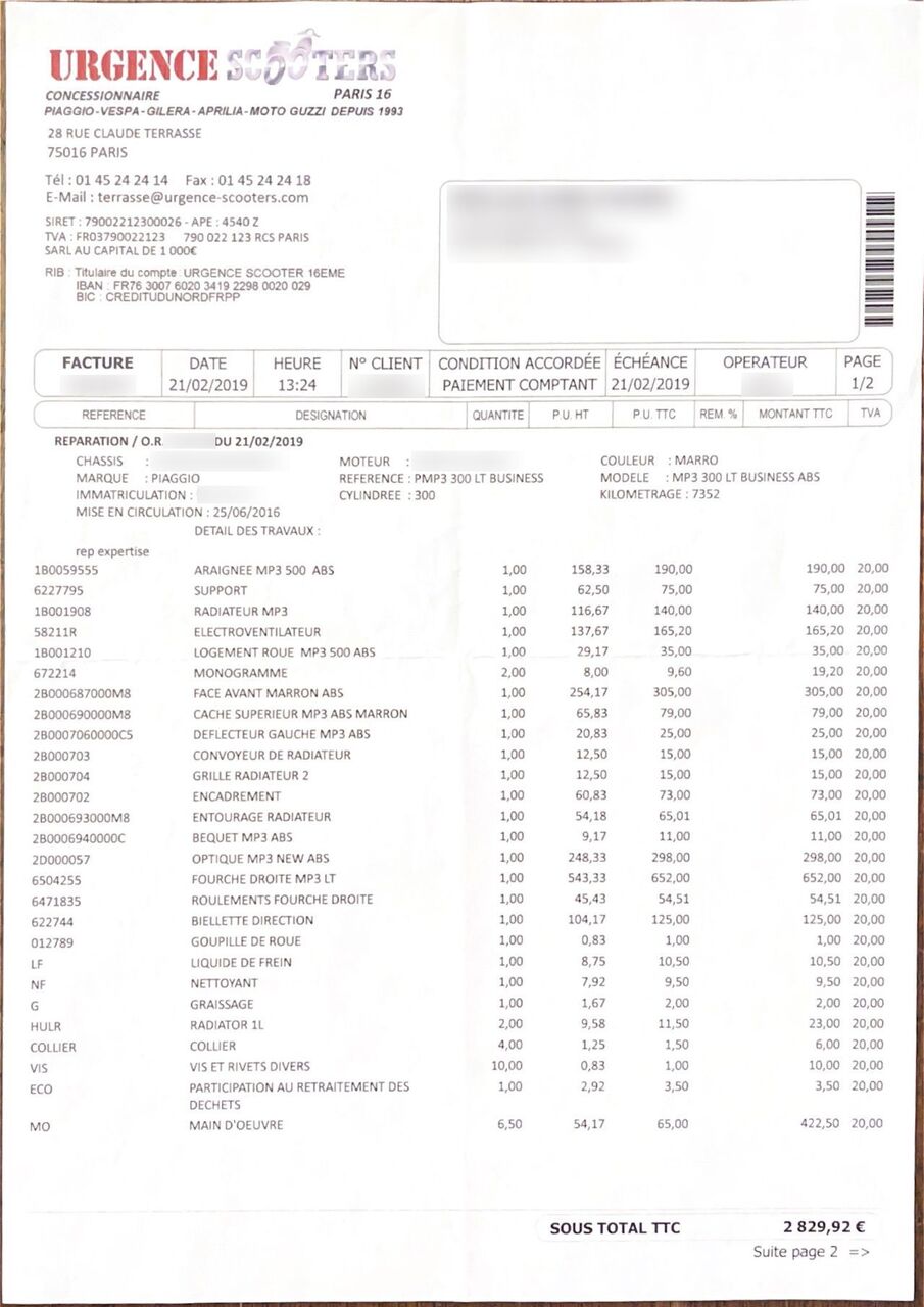 Photo PIAGGIO MP3 300 LT ABS