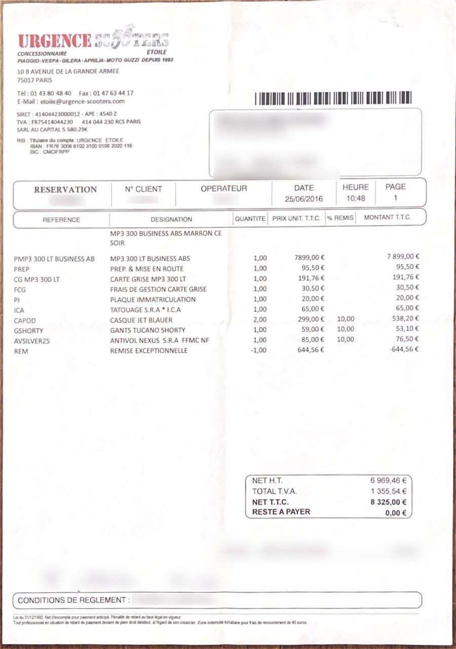 Photo PIAGGIO MP3 300 LT ABS