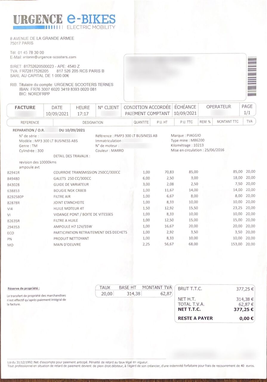 Photo PIAGGIO MP3 300 LT ABS