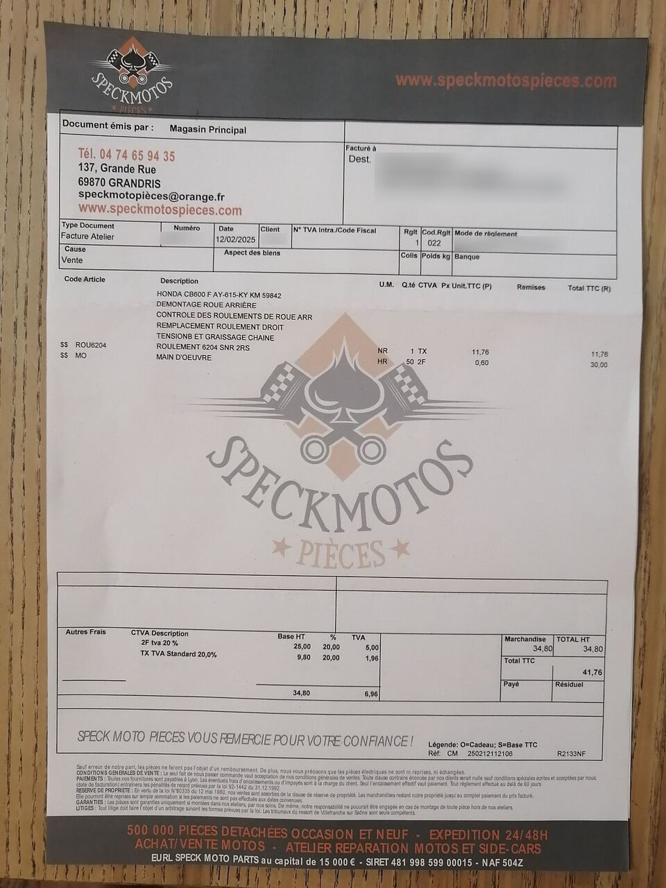 Photo HONDA HORNET 600