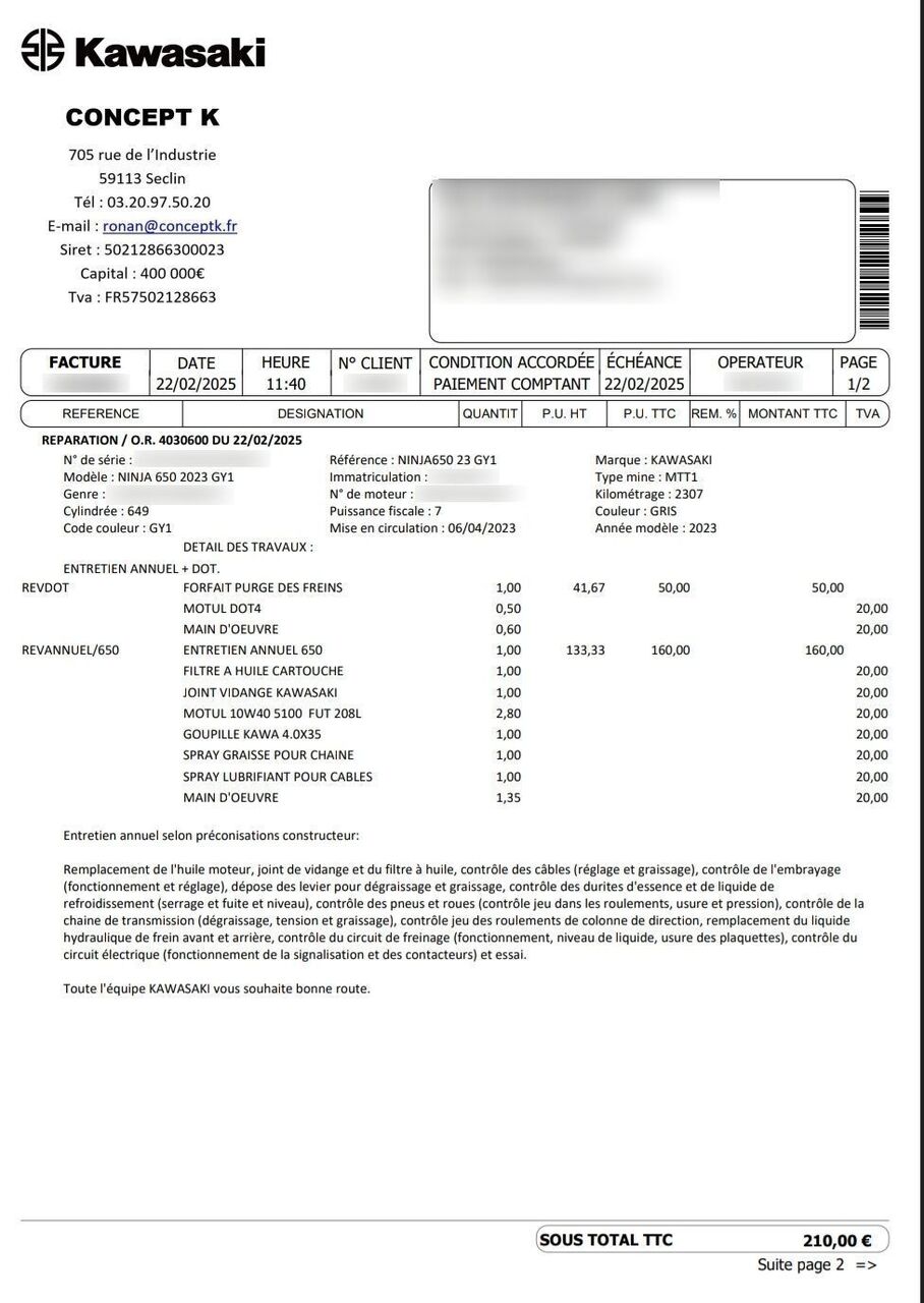 Photo KAWASAKI NINJA 650 A2