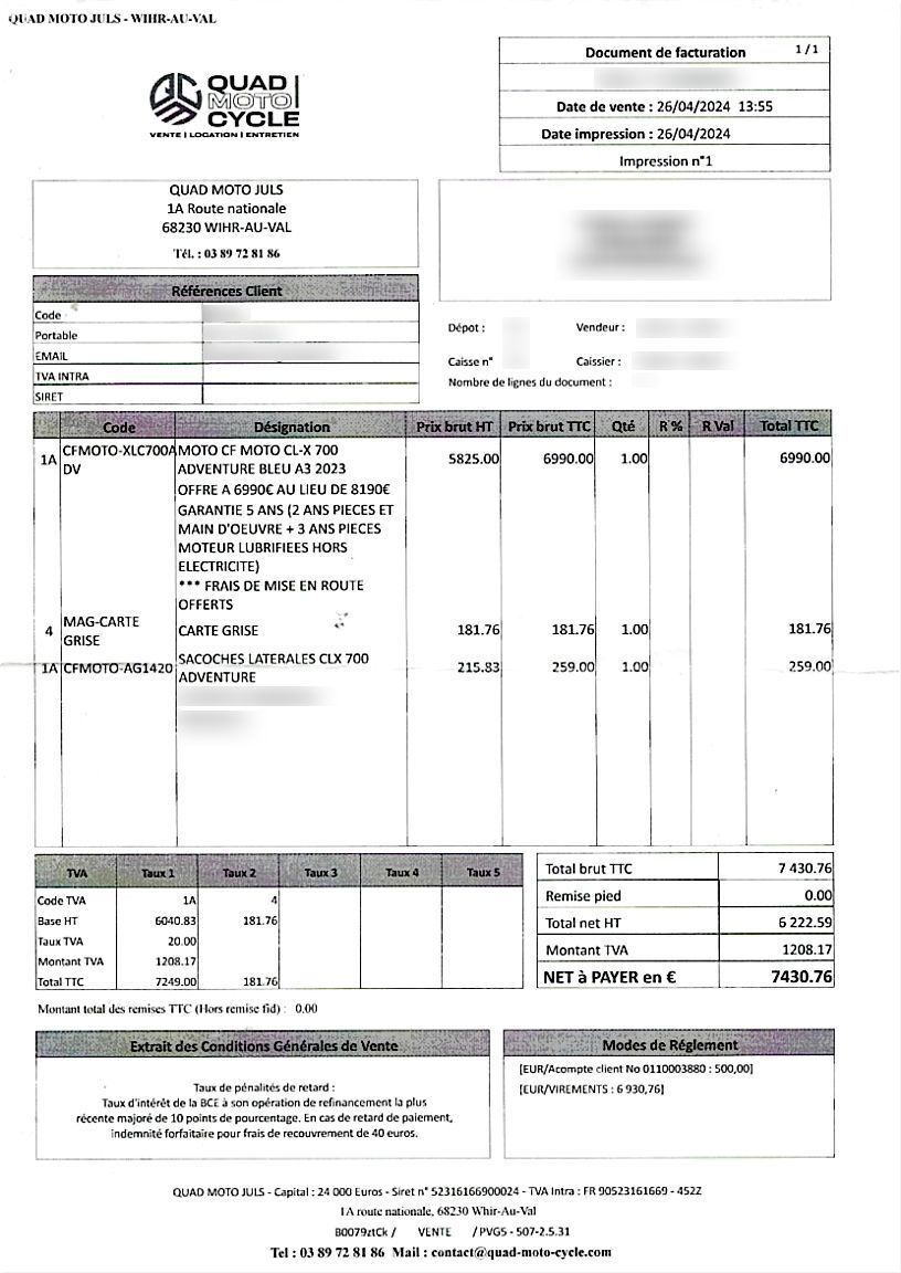 Photo CF MOTO CL-X 700 A2