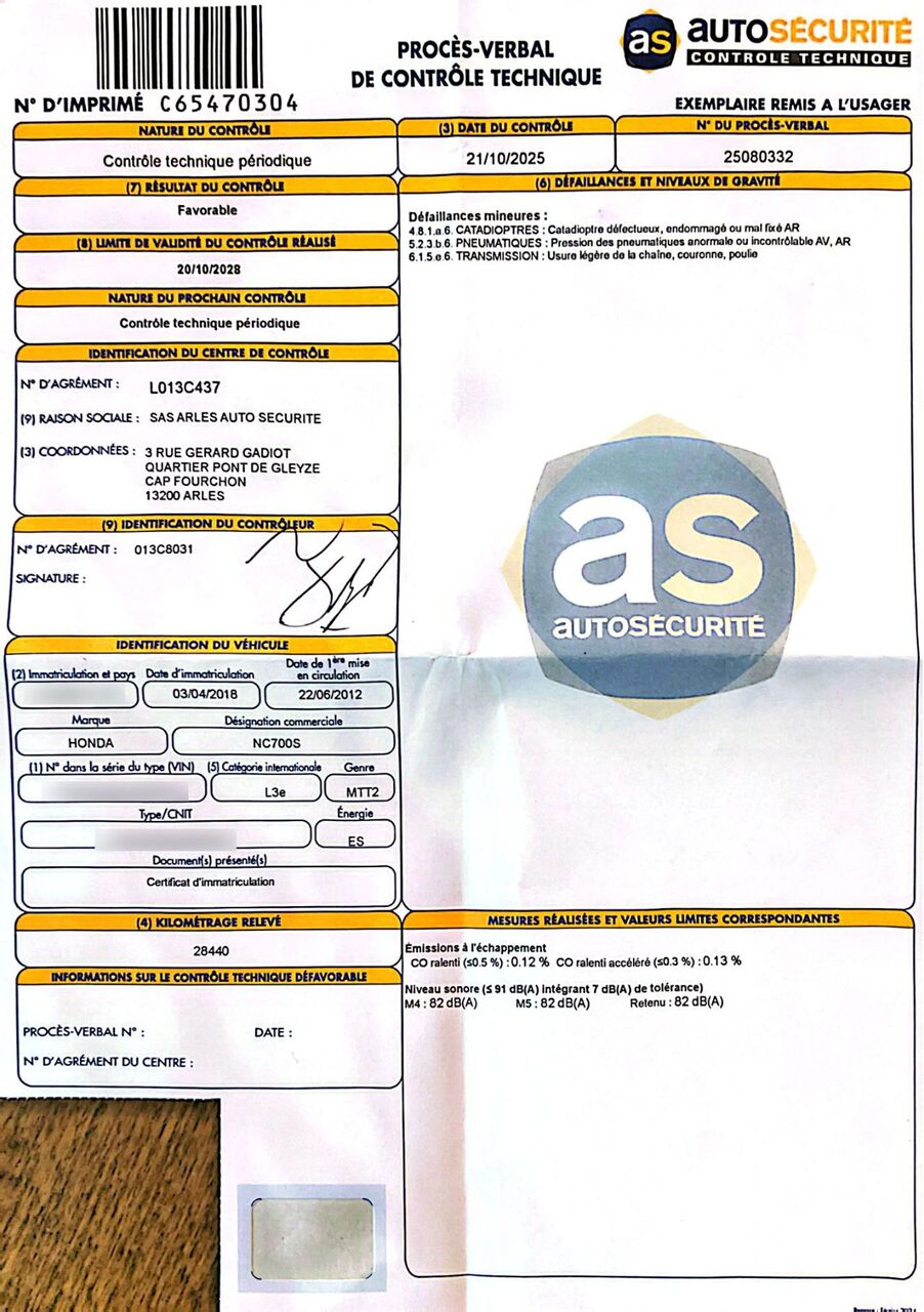 Photo HONDA NC 700 S A2