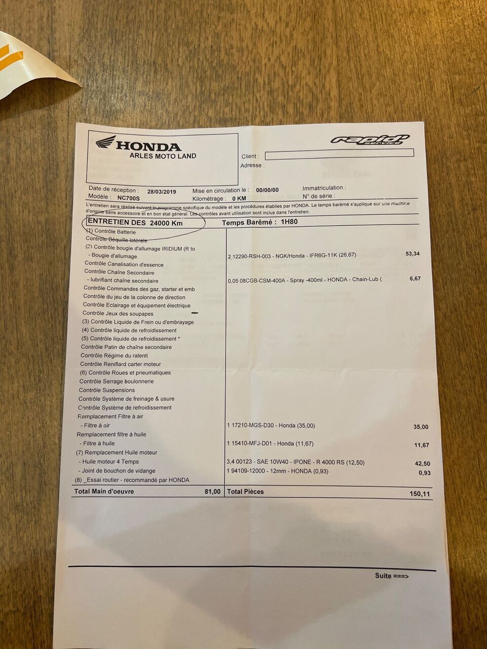 Photo HONDA NC 700 S A2