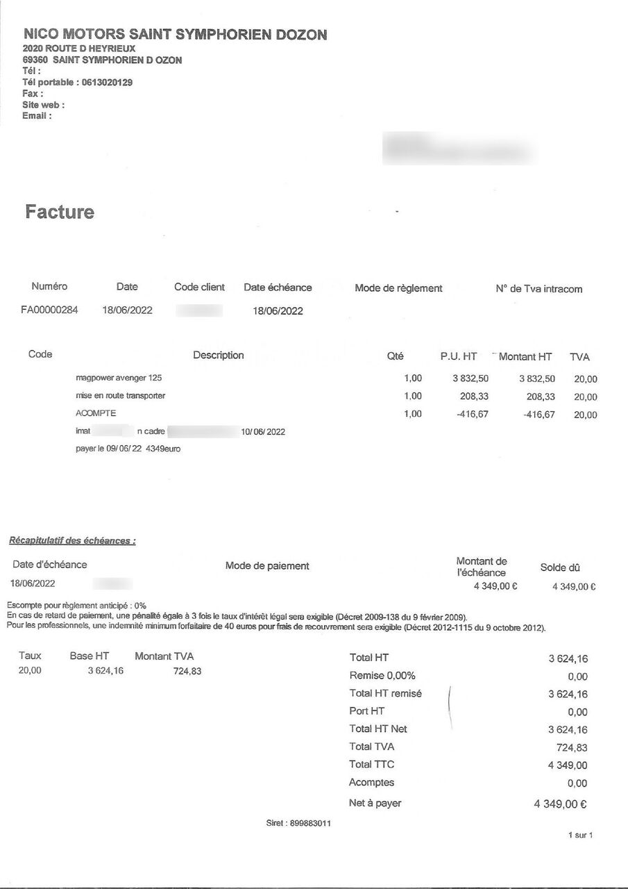 Photo MAGPOWER AVENGERS 125