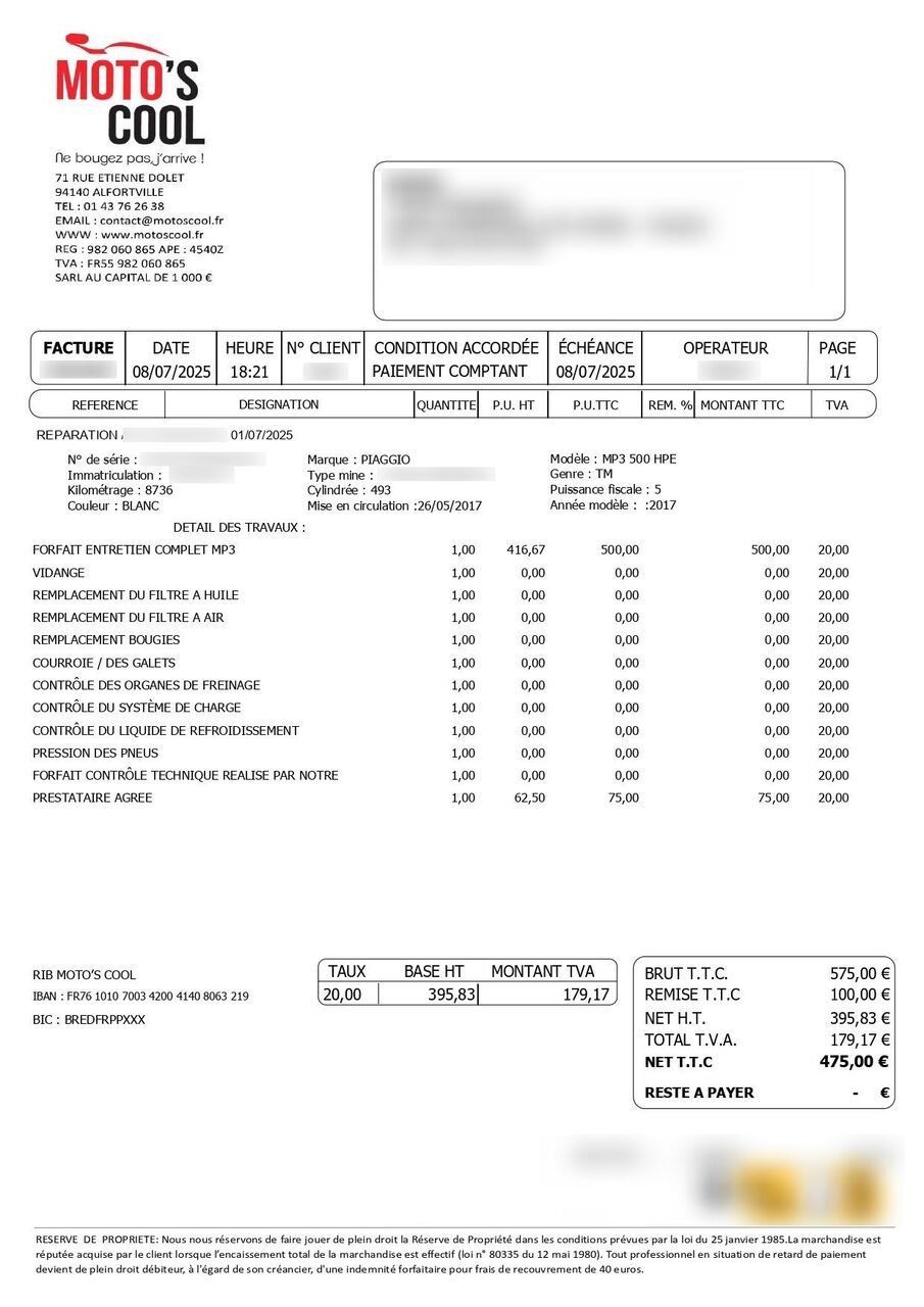 Photo PIAGGIO MP3 500 LT