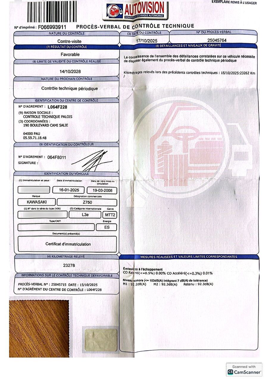 Photo KAWASAKI Z750 FULL