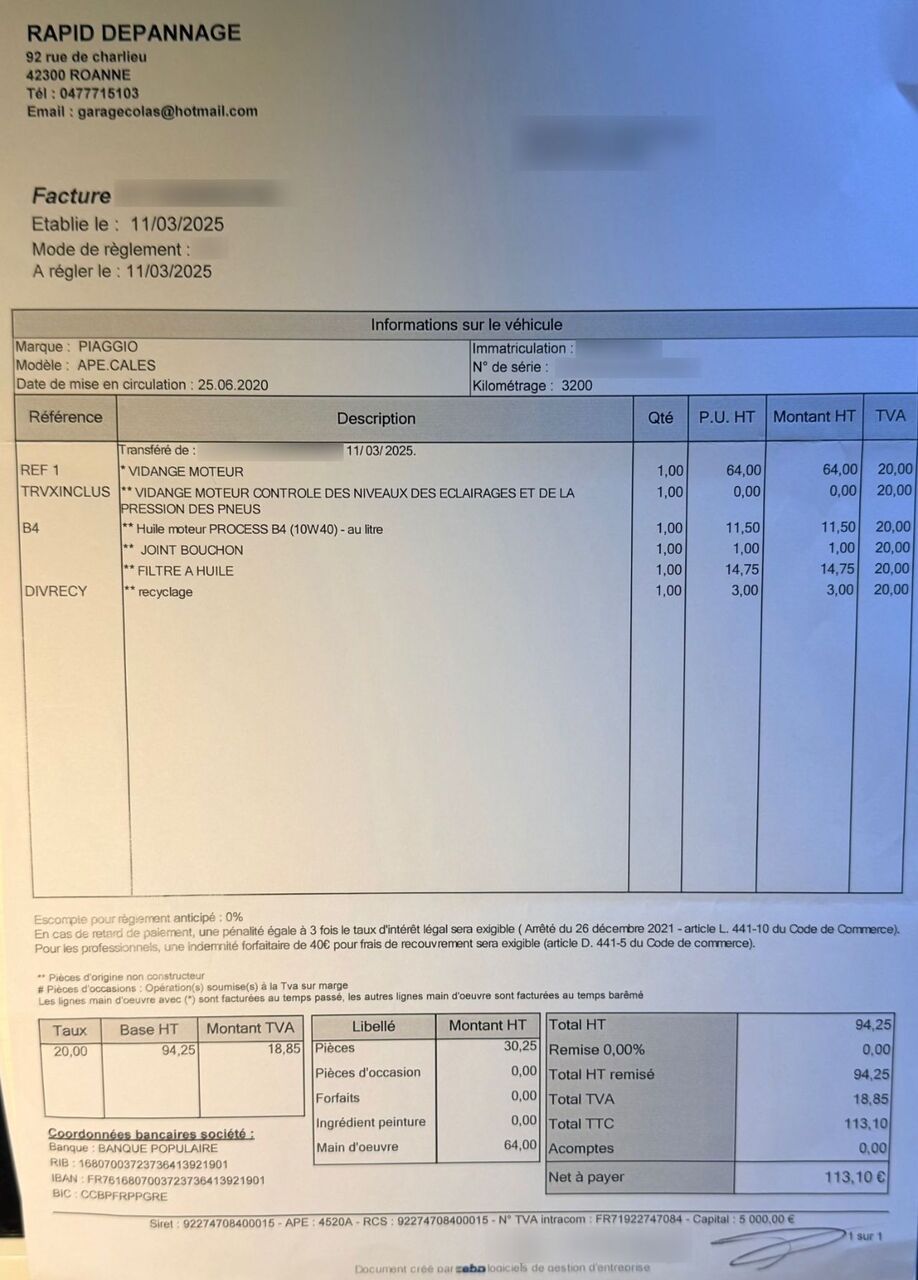 Photo PIAGGIO APE CALESSINO