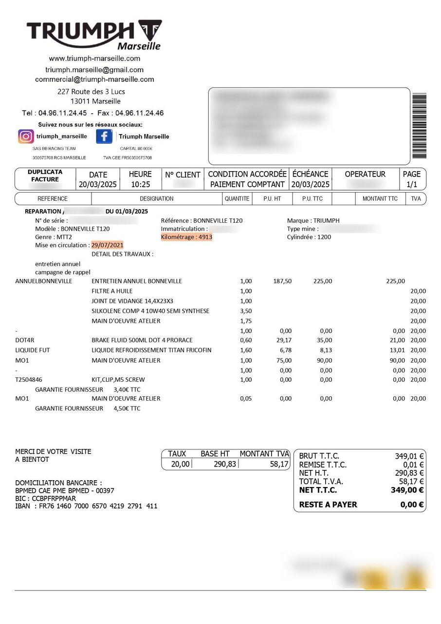 Photo TRIUMPH BONNEVILLE ABS