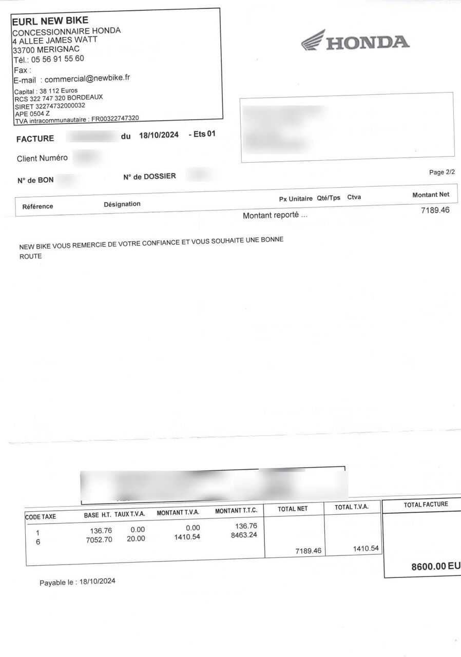 Photo HONDA REBEL 500 A2 ABS