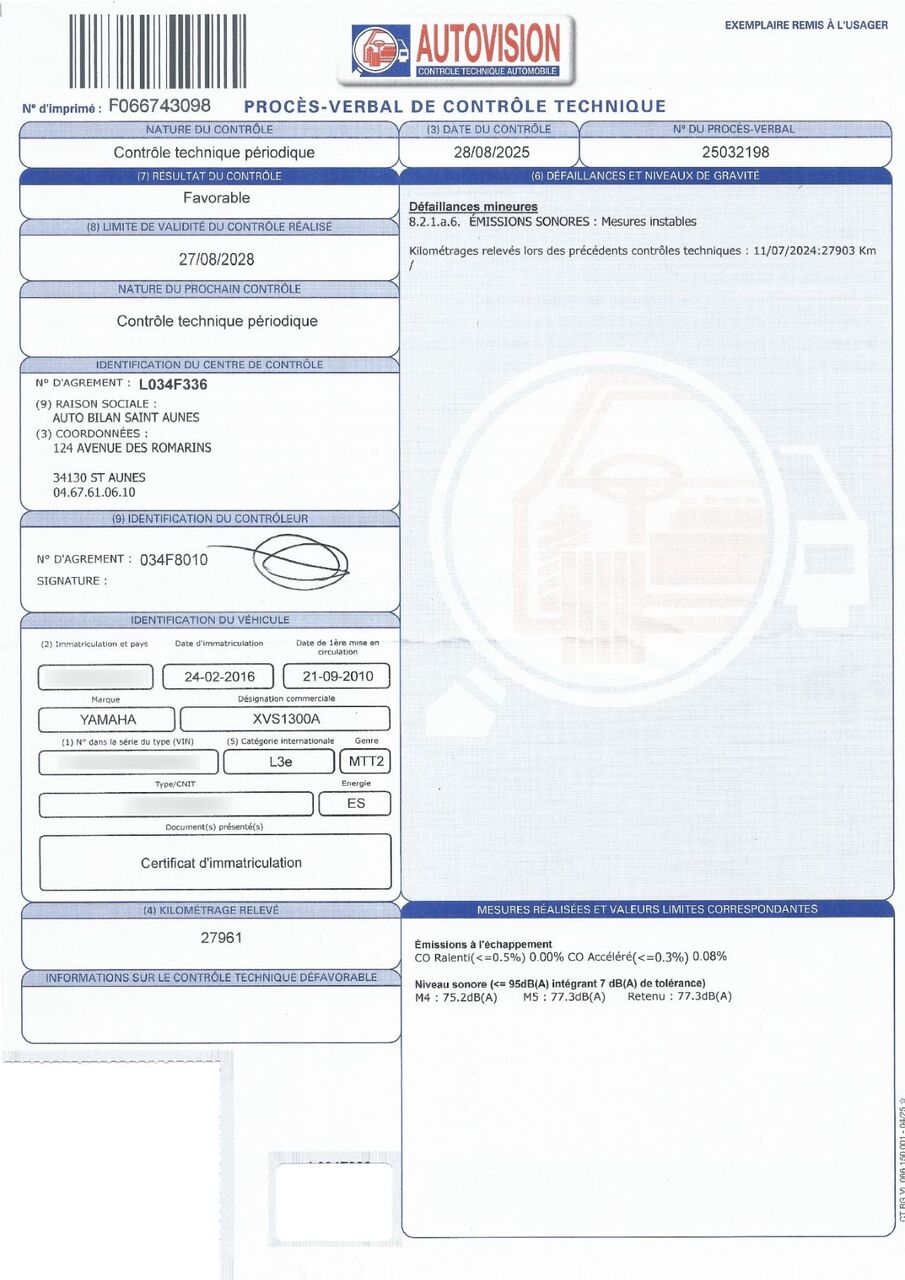 Photo YAMAHA XVS 1300 A