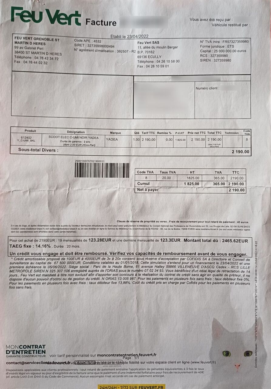 Photo YADEA GEKKO V3 C-UMI -