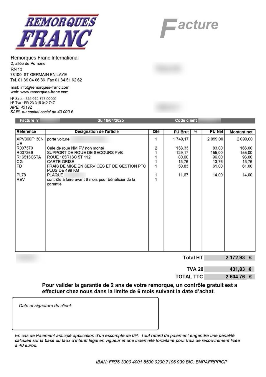 Photo CF MOTO + PLATEAU 950