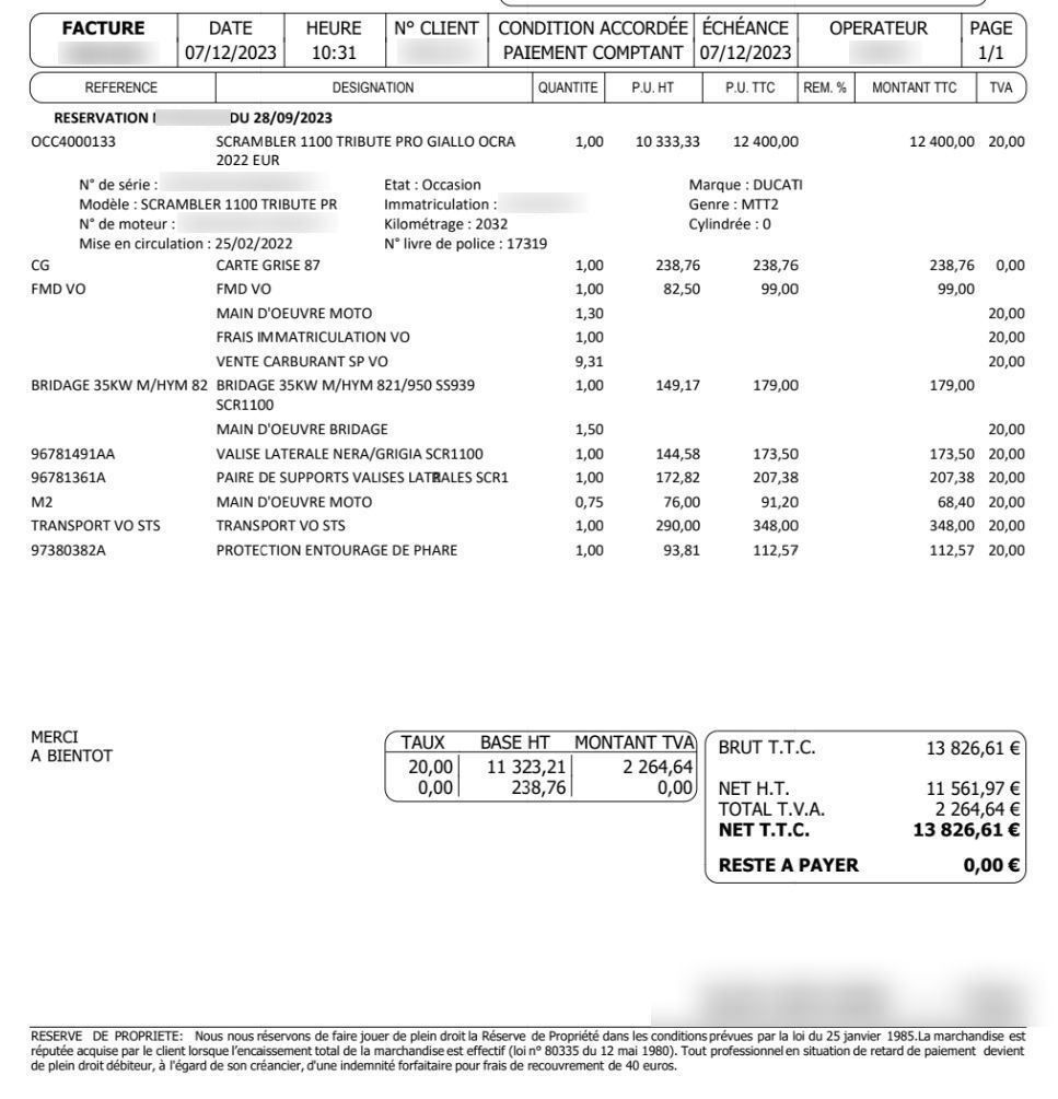 Photo DUCATI SCRAMBLER 1100