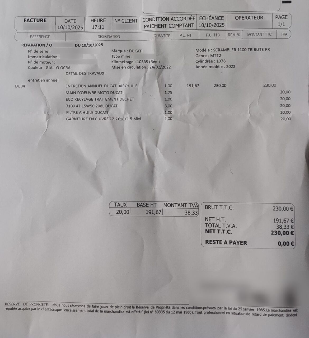 Photo DUCATI SCRAMBLER 1100