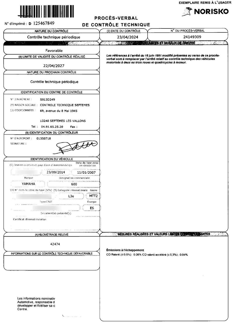 Photo YAMAHA FAZER 600 S2