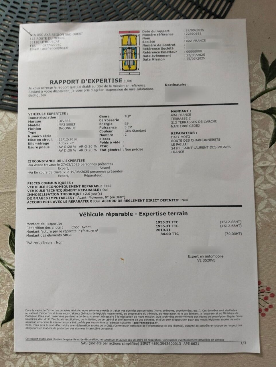 Photo PIAGGIO MP3 500 LT MP3