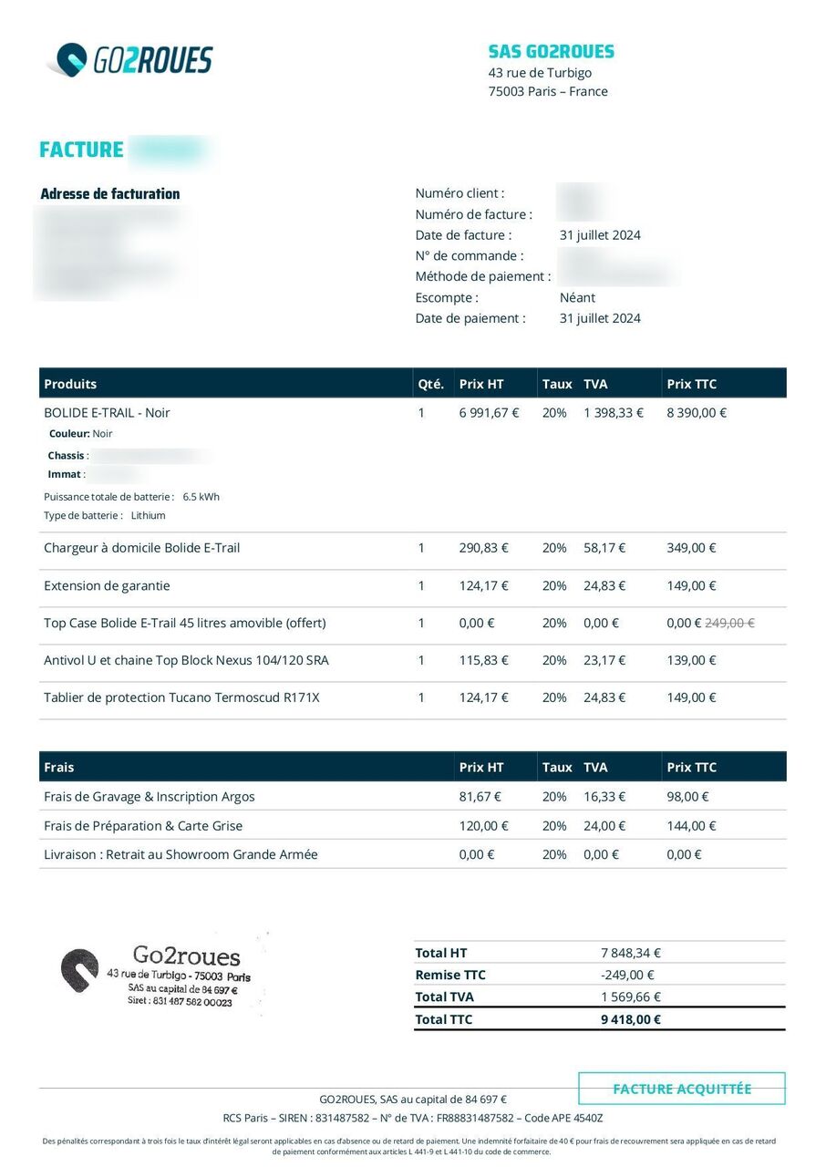 Photo BOLIDE E-TRAIL - 125