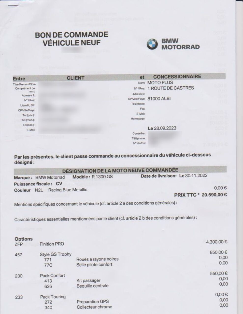 Photo BMW R 1300 GS TROPHY