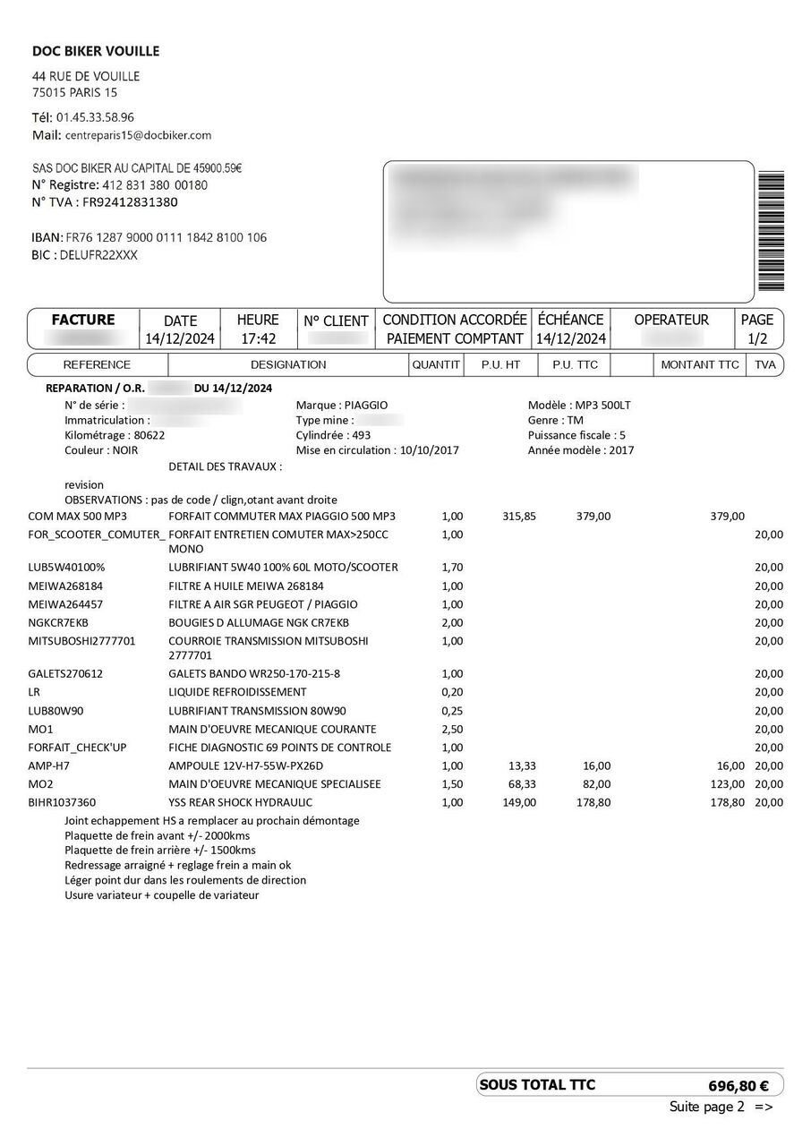 Photo PIAGGIO MP3 500 LT ABS