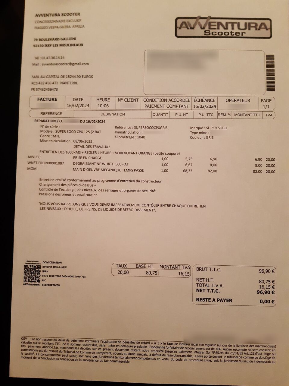 Photo SUPER SOCO CPX - 125