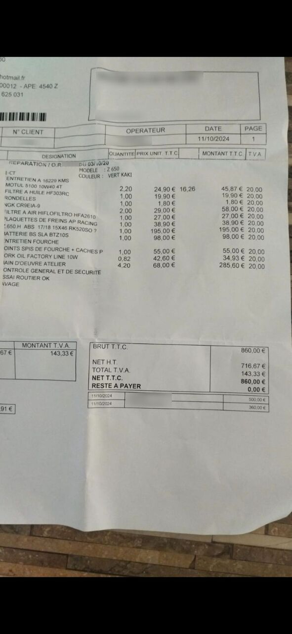 Photo KAWASAKI Z650 A2 ABS