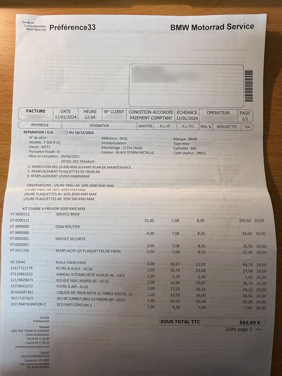 Photo BMW F 900 R A2 ABS