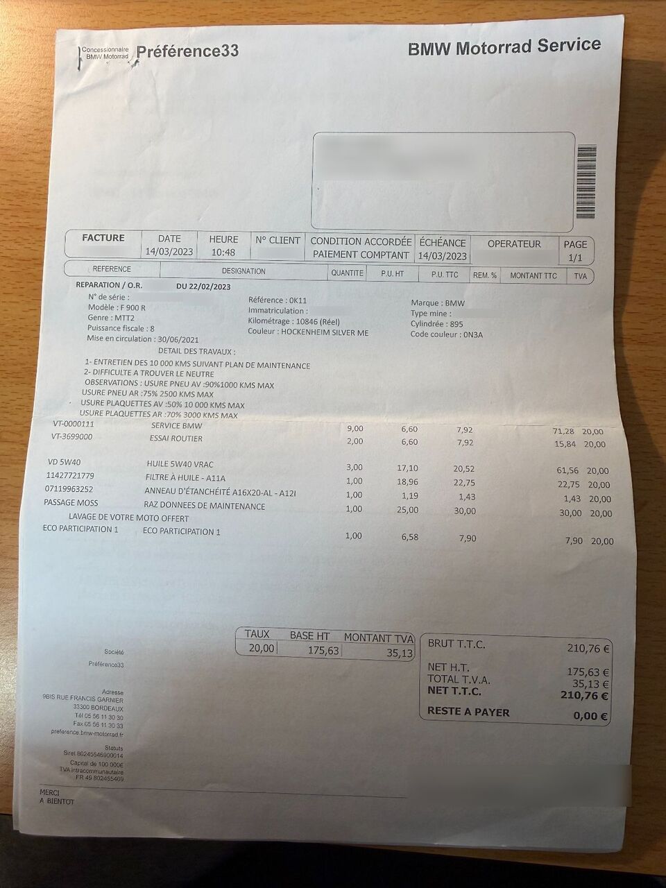 Photo BMW F 900 R A2 ABS