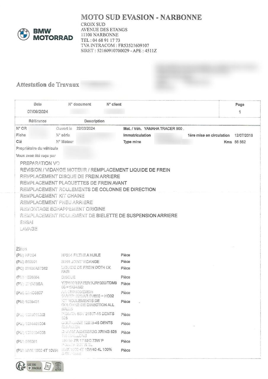 Photo YAMAHA TRACER 900 GT