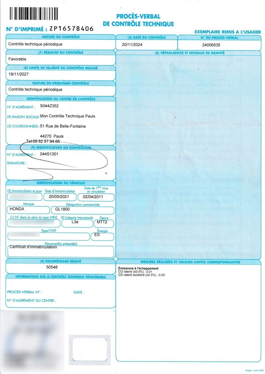 Photo HONDA GOLDWING 1800