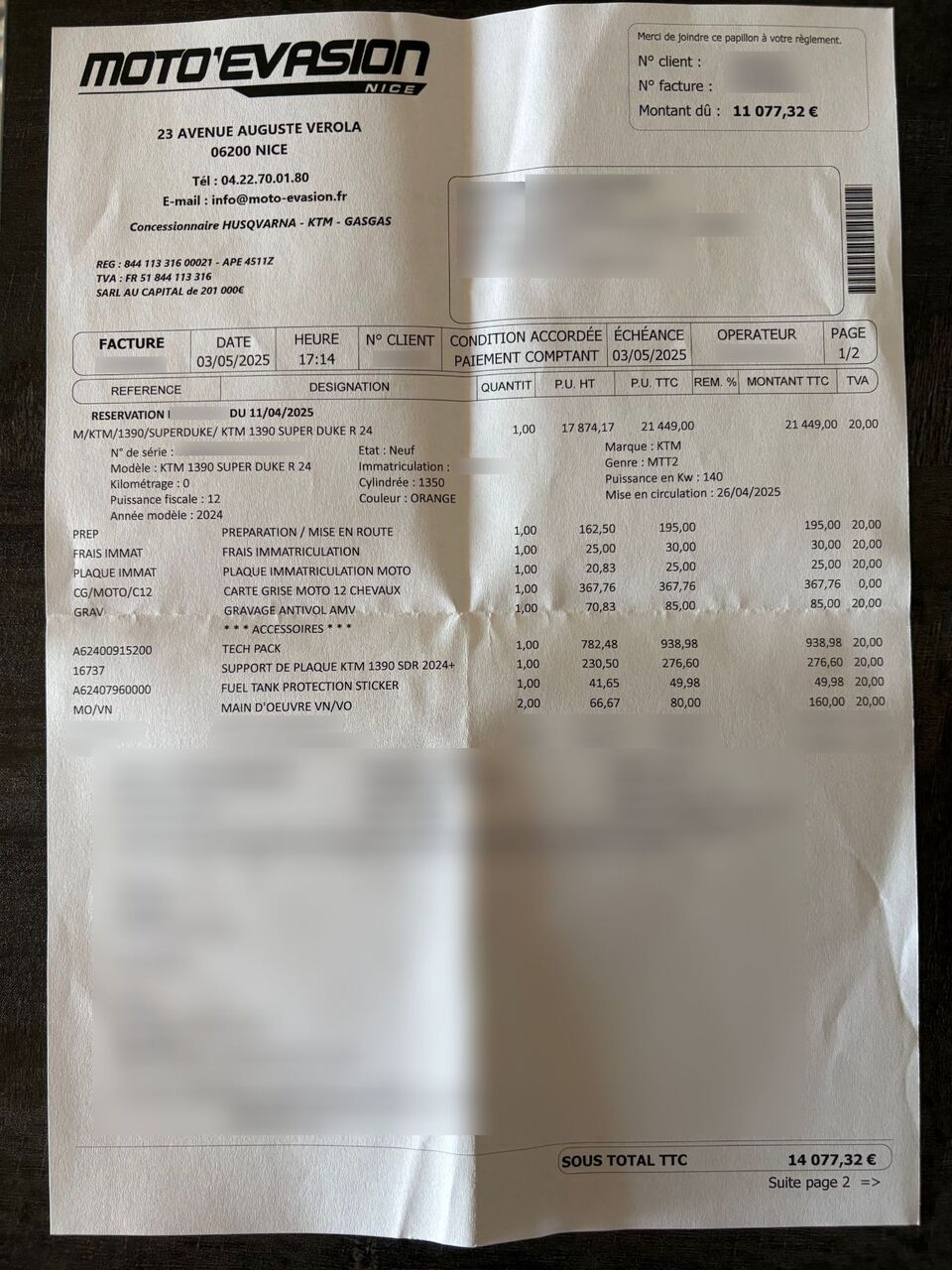 Photo KTM SUPERDUKE 1390 R